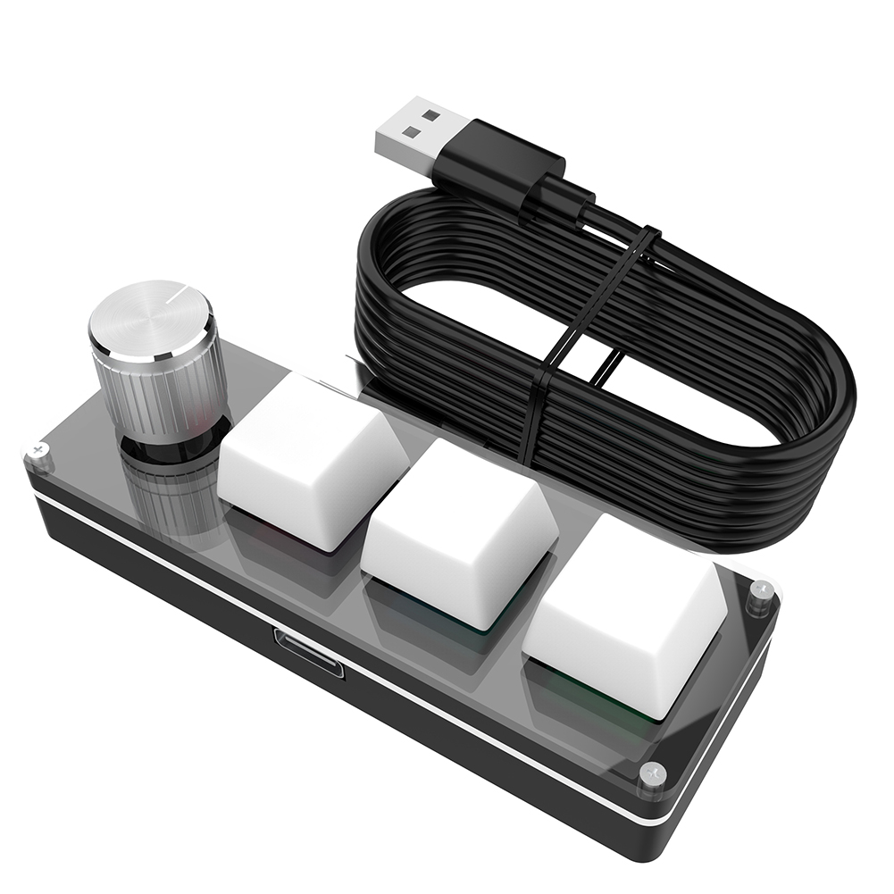 Gaming Keyboard 1 Hand - 3-toetsen 1-knop/4-toetsen mechanisch gaming-toetsenbord met één