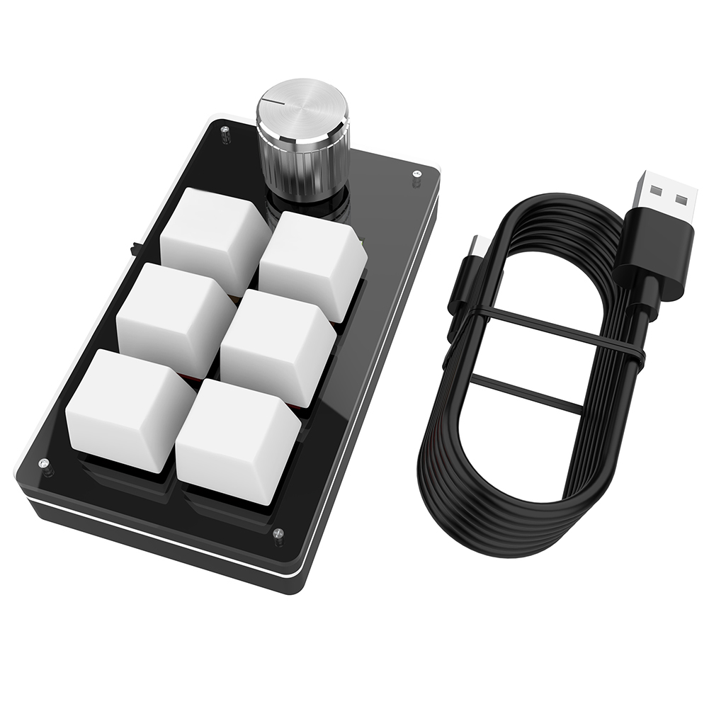 Gaming Keyboard 1 Hand - 6-toetsen 1-knop mechanisch gaming-toetsenbord met één