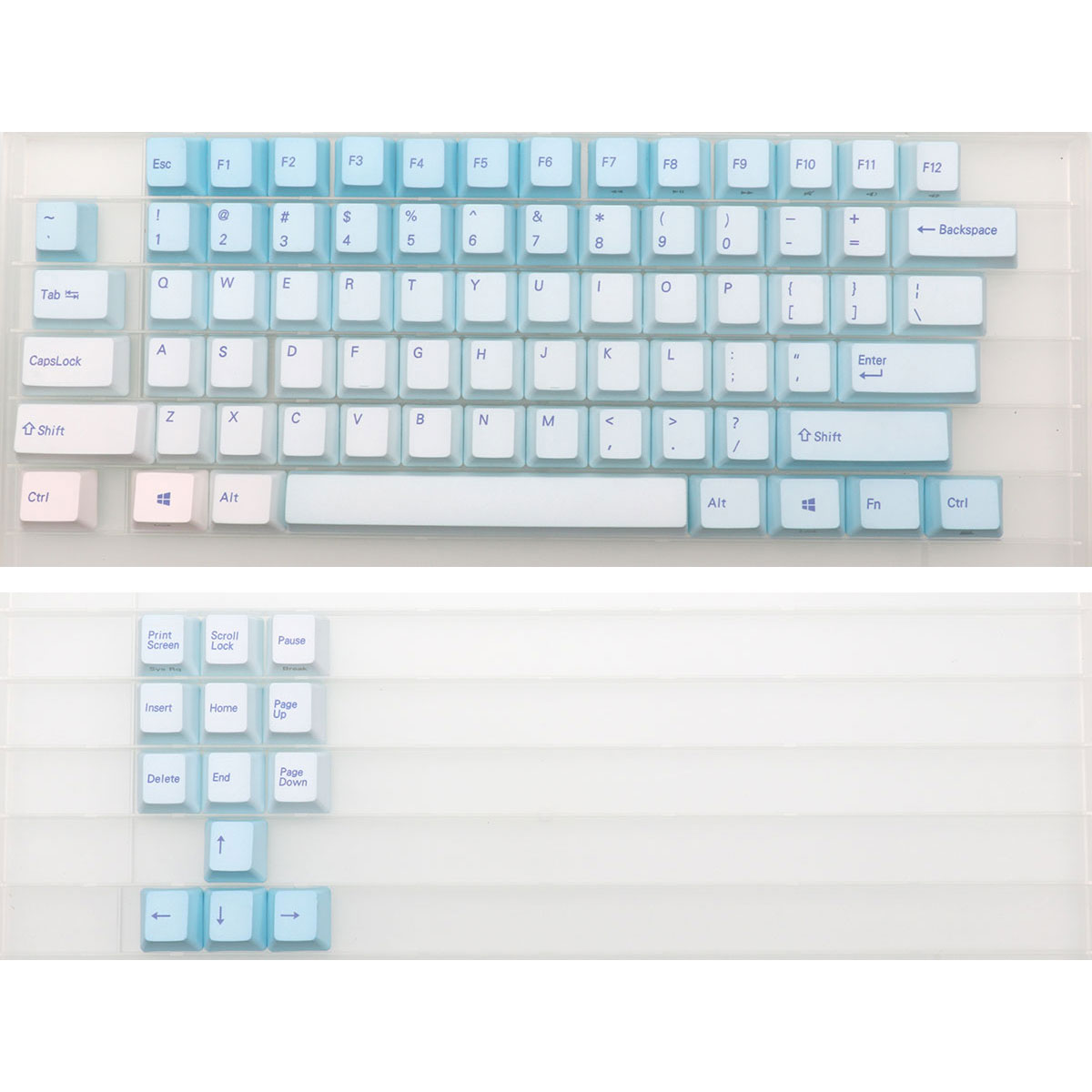 Keyboard Gaming Blue Switch - 87-toetsen Frost Blue Keycaps Cherry Profile