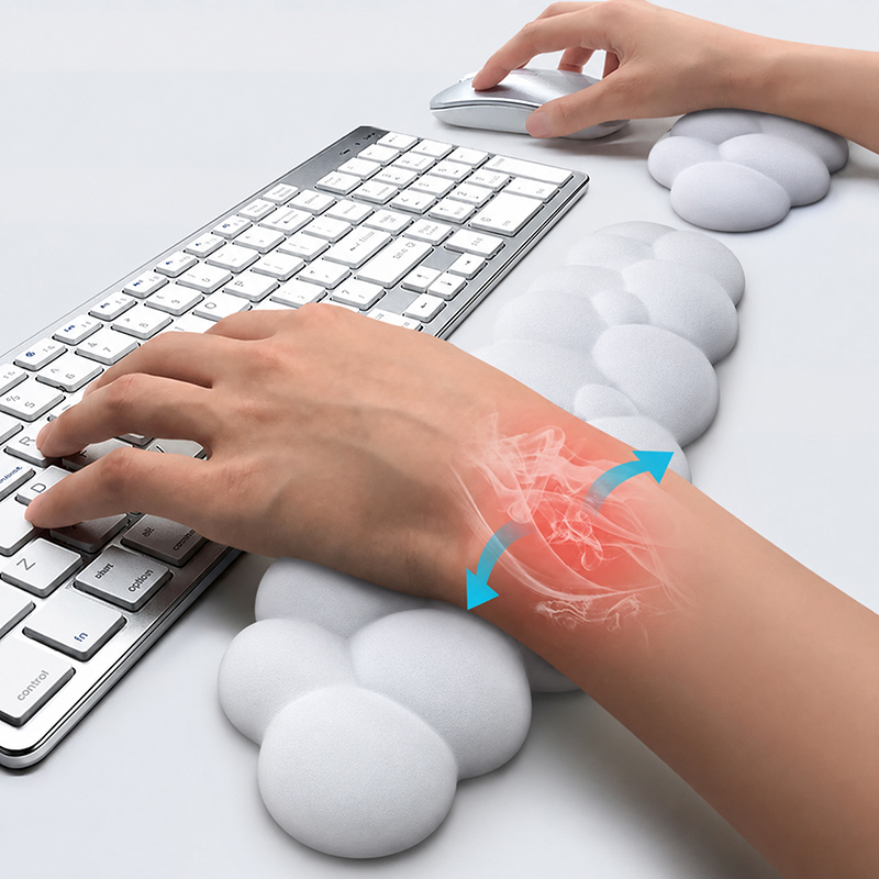 Keyboard Mouse Bundle Gaming - Muismat met polssteun Toetsenbord Cloud Antislip