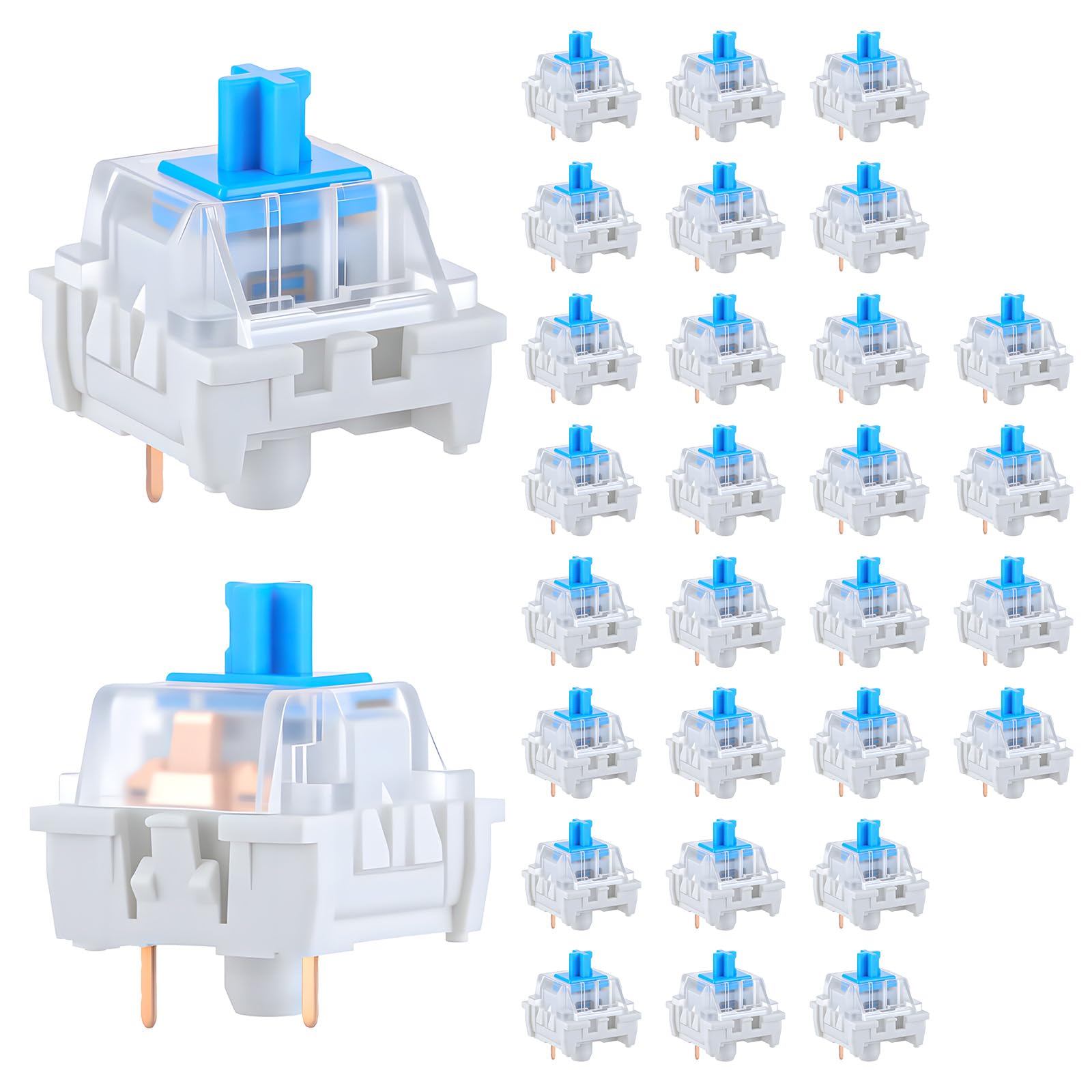 Keyboard Gaming Blue Switch - 30 stuks mechanische toetsenbordschakelaars 3-pins blauwe
