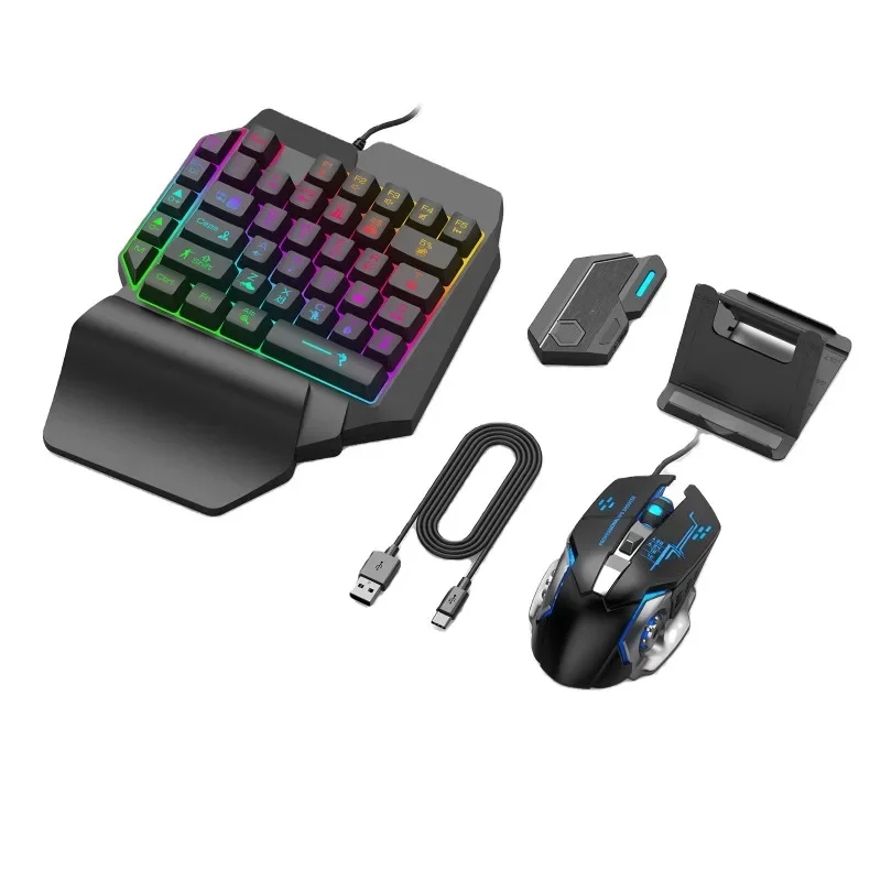 Gaming Keyboard 1 Hand - Gaming toetsenbord en muis set 4-in-1
