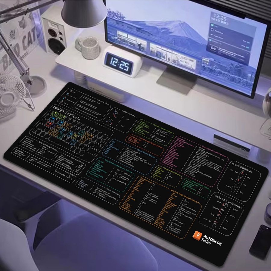 Keyboard Mouse Bundle Gaming - Autodesk Fusion Gaming Muismat Sneltoets XXL