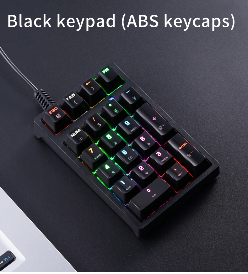 T21 Mini-nummertoetsenbord RGB - Keyboard Gaming Blue Switch recensie en prijs