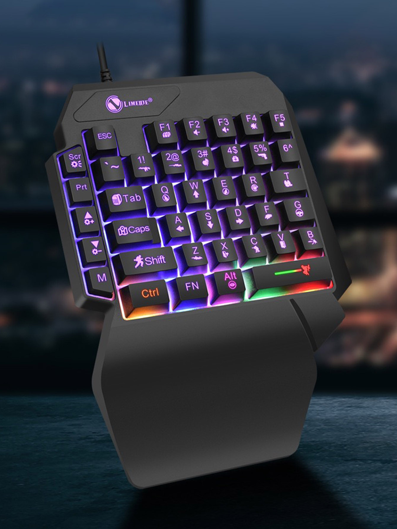 Mechanisch bedraad toetsenbord - Gaming Keyboard 1 Hand recensie en prijs