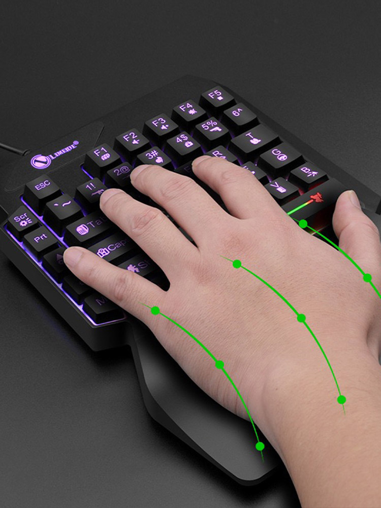 Mechanisch bedraad toetsenbord - Gaming Keyboard 1 Hand recensie en prijs
