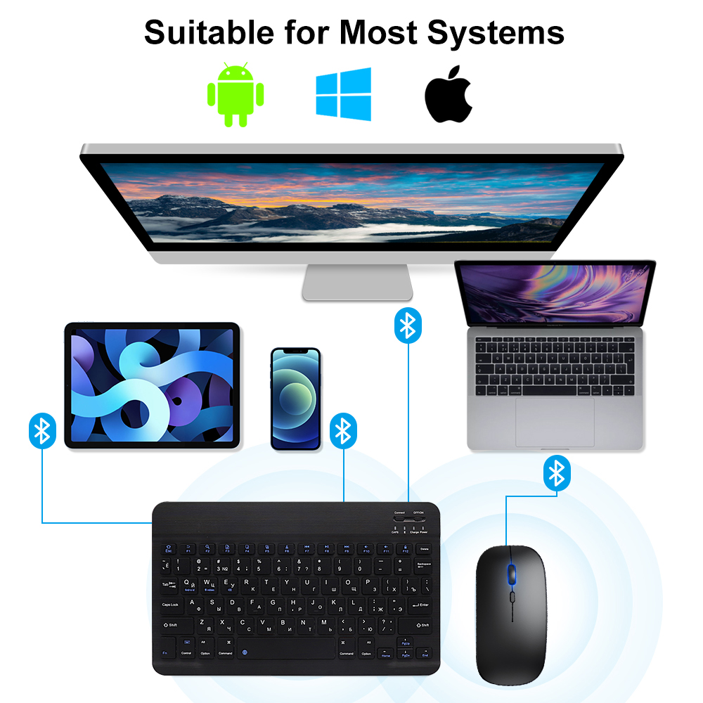 Bluetooth-toetsenbord en muis  - Gaming Keyboard Mouse Wireless recensie en prijs