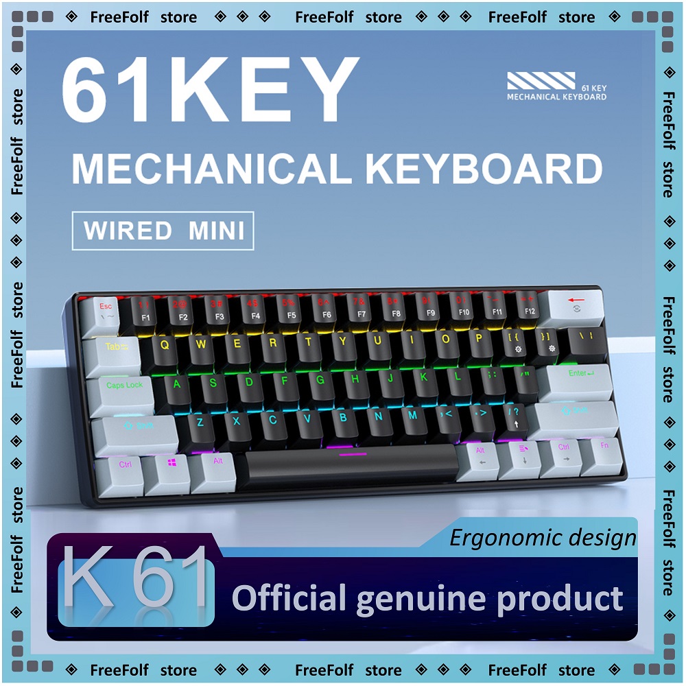 APAYADO K61 Mini 60% gamingtoe - Keyboard Gaming Blue Switch recensie en prijs