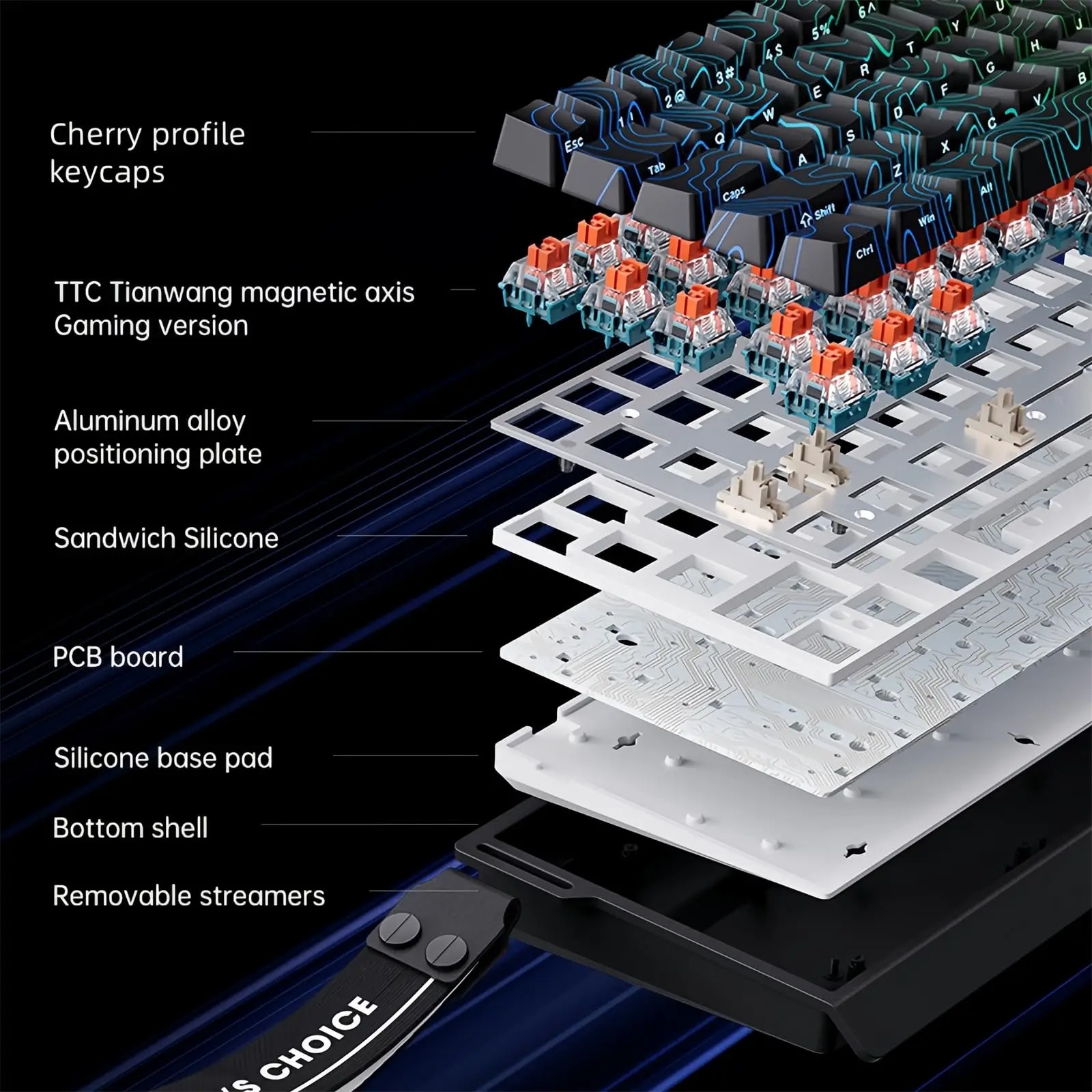 MCHOSE ACE 68 Magnetische scha - Gaming Keyboard Hall Effect Switches recensie en prijs