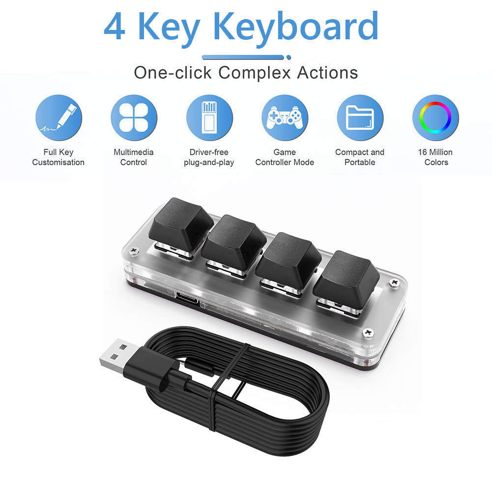 3-toetsen 1-knop/4-toetsen mec - Gaming Keyboard 1 Hand recensie en prijs